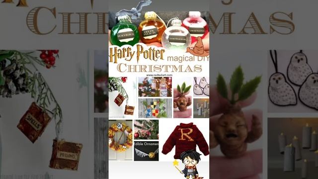 Harry Potter Christmas DIYs https://www.redtedart.com/harry-potter-christmas-decorations/