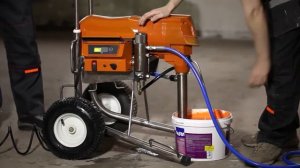 Работа безвоздушного окрасочного аппарата высокого давления, аналог Graco