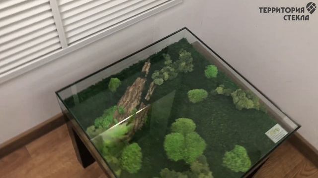 Стеклянный стол с декором "Таинственный Лес" смотреть онлайн