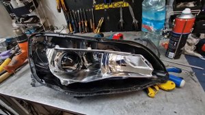 Opel Astra Установка холодных бидиодных двухчиповых линз Aozoom A4+ BI-LED