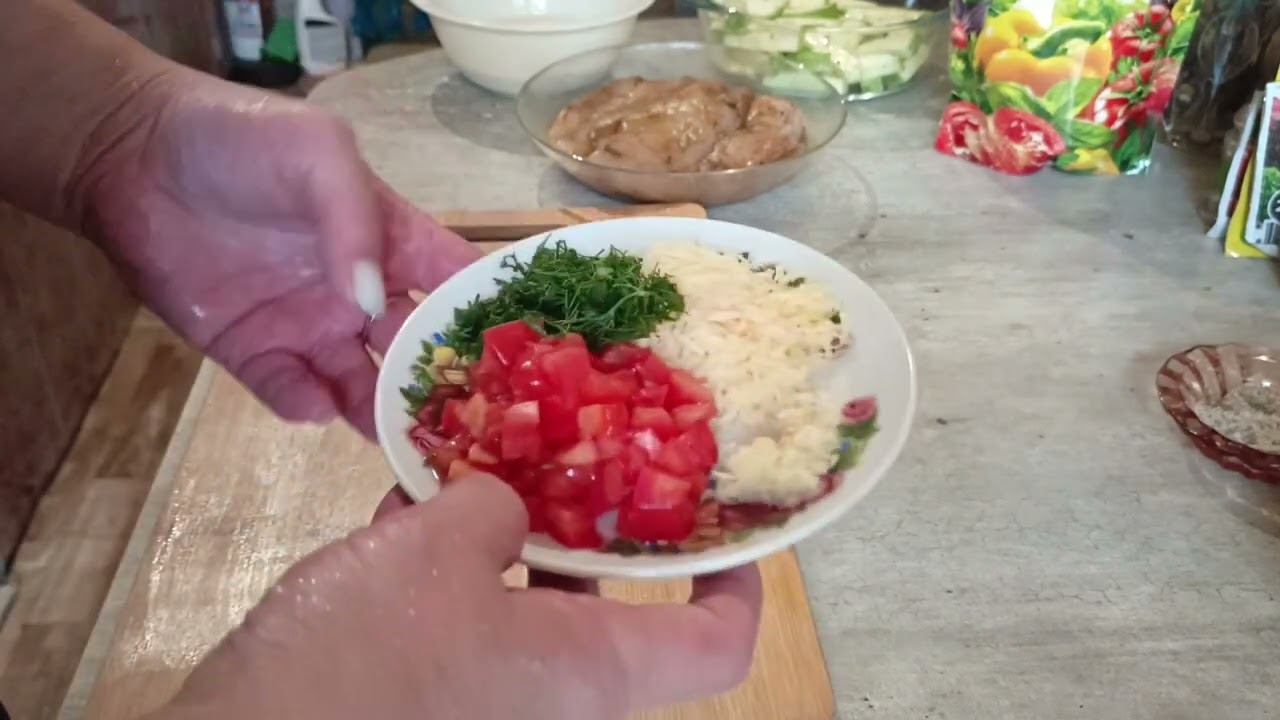 И снова препятствия/Фаршированное куриное филе/Кабачки в кляре/Тефтели с соусом