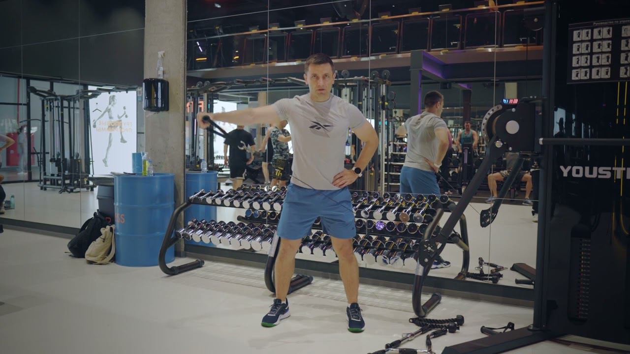 Горизонтальное отведение плеча в блоке/ horizontal shoulder cable extenion