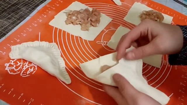 ЛЕНИВАЯ САМСА, быстрая самса из слоёного теста
