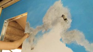 DIY Роспись стен "Облака". Материалы в описании