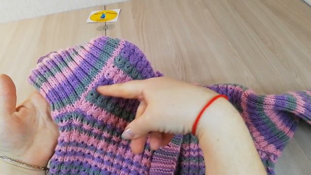 (22) Вязание. Кофточка детская, с длинными рукавами для девочки. 38-40 размер. 