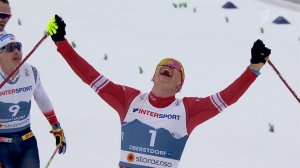 Александр Большунов победил в скиатлоне на чемпион...мира, оставив за спиной сразу пятерых норвежцев