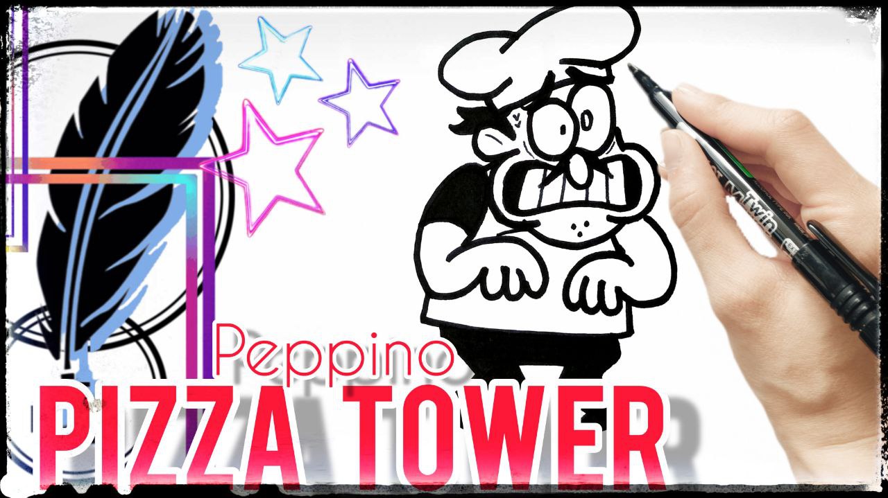 Как нарисовать Пеппино Спагетти Pizza Tower