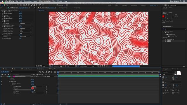 Topographic Textures in Adobe After Effects