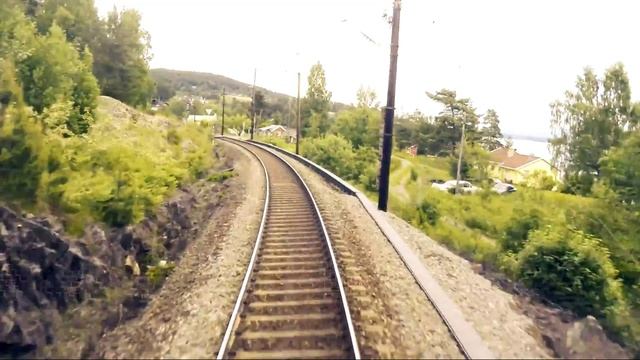 Норвегия.Вид из кабины машиниста.Часть 5. Осло-Ол (Bergen Линия) смотреть онлайн