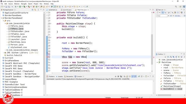 Create Custom BorderPane | JavaFX GUI Tutorial for Beginners