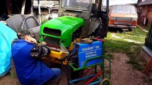 Трактор на японском моторе,установил капот.