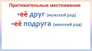 РКИ Притяжательные местоимения Russian Possessive pronouns