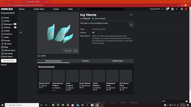How To Get The *NEW* Icy Horns On Roblox! смотреть онлайн