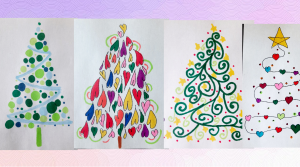 Как просто и красиво нарисовать новогодние елочки