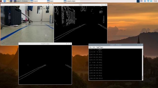 RaspberryPi 4 _ opencv _ linetrace _ line segments