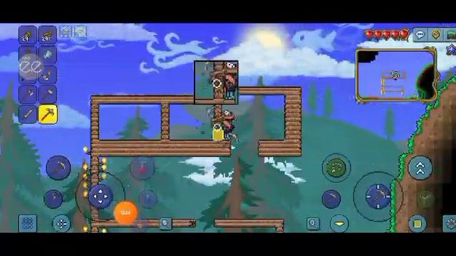 ТЕРРАРИЯ 1 ЧАСТЬ СТРОИМ ДОМ И ДОБЫВАЕМ ДЕРЕВЬЯ. смотреть онлайн