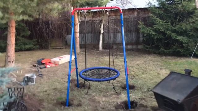 Детские уличные качели с гнездом смотреть онлайн
