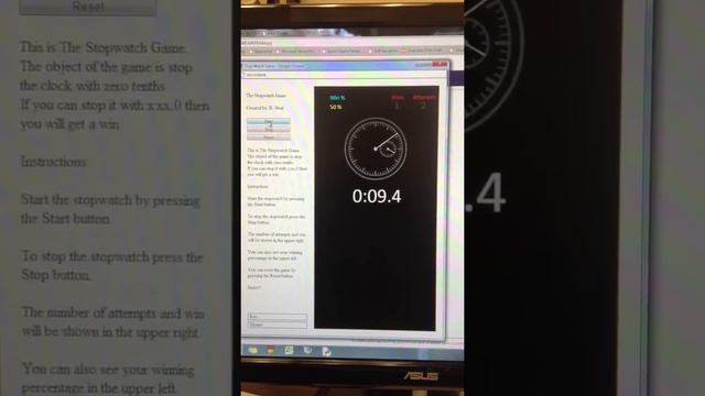 Stop watch game