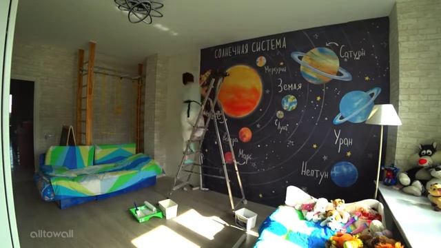 Как клеить обои по рулонам. Космический монтаж. смотреть онлайн