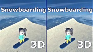 Snowboarding 3D video SBS VR box google cardboard