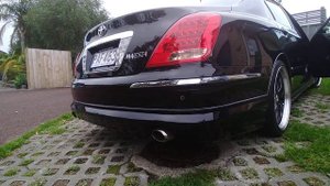 Toyota Crown Majesta UZS186 3UZ V8 muffler delete startup