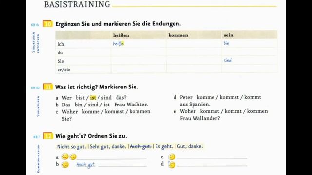 Lehrbuch Menschen A1.1. Lektion 1. Deutsch lernen. Учим немецкий язык. Сертификат А1.