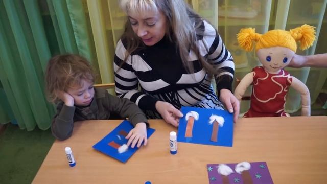 Поделка СНЕЖНЫЙ ЛЕС поделка с Мамой. Раннее развитие детей. смотреть онлайн
