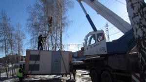 Работа 50 тонного крана