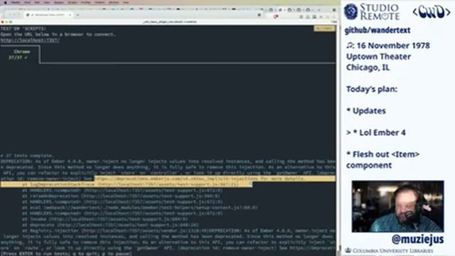 Coding with the Dead - 16.11.21 - Ember 4.0 & Filling in Item components