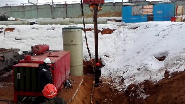 Выемка шпунта VL606A г.Одинцово, котлован КНС, Касторама смотреть онлайн