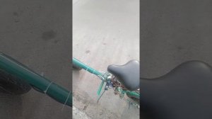 Самодельный электро велосипед со складной рамой без педалей.
