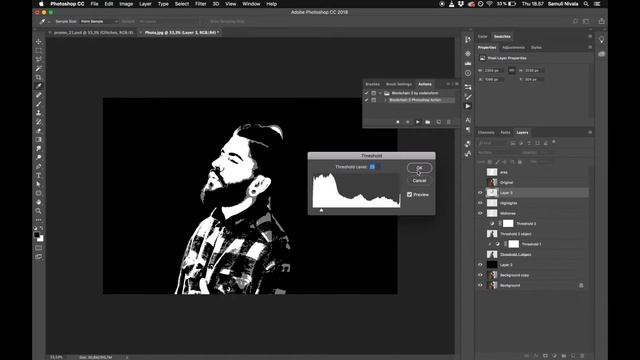 Blockchain 3 Photoshop Action Tutorial смотреть онлайн