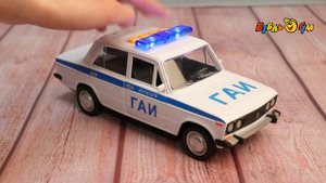 Машина Технопарк ВАЗ-2106 Милиция инерционная световые и звуковые эффекты 22см