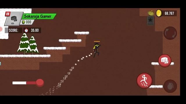 Jetpack Obstacles Run Special Christmas Stickman vs Zombie daily challenge смотреть онлайн