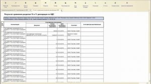 Видеодемонстрация обработки сравнения разделов 10 и 11 декларации по НДС