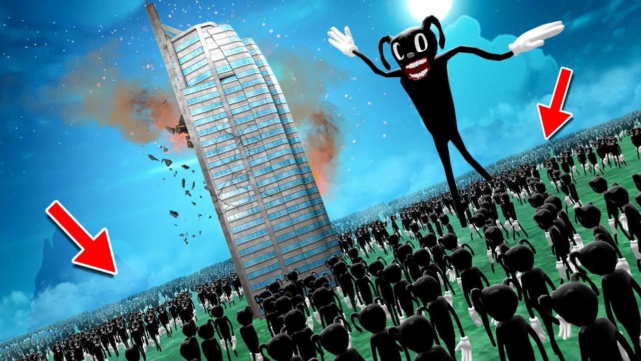 АРМИЯ МУЛЬТЯШНЫХ КОТОПСОВ ПРОТИВ ВЫСОКОЙ БАШНИ! ОБОРОНА БАЗЫ ОТ SCP МУЛЬТЯШНЫЙ КОТОПЕС В Garrys Mod