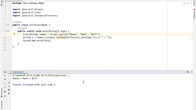 Collectors.joining() method in java 8 | Join list of strings to a single string in java 8 смотреть онлайн