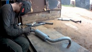Двойной выхлоп на газ 24 своими руками ч2