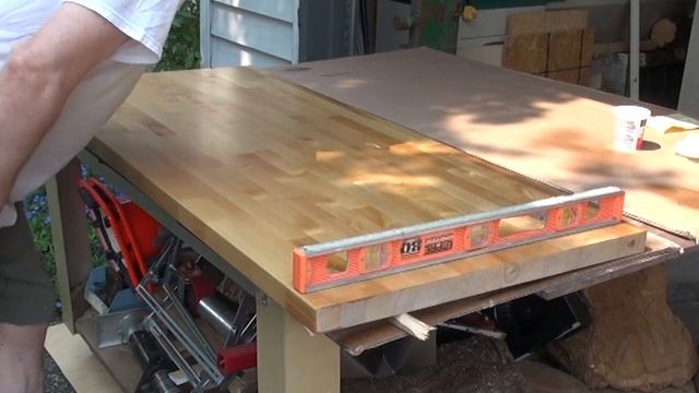 Butcher Block 6 layers of lacquer 6 days to finish