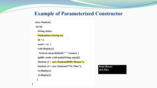 Constructors in Java | Use of Constructors | Types of Constructors with example