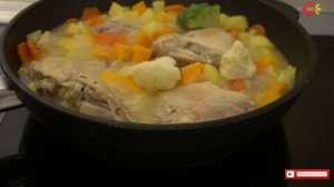 Курица с овощами, с брокколи и цветной капусты. Домашняя еда Кухня Рецепты