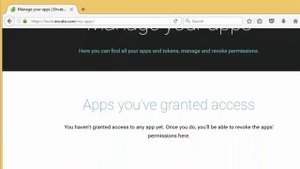 geting personal token from envato