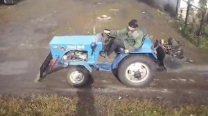 Перевозка двигателя ваз 2106 на минитракторе / Homemade tractor