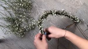 ВЕСЕННИЙ ДЕКОР: Сердце из гипсофилы и веток