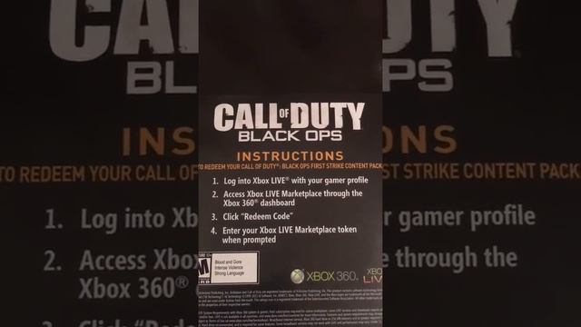 Call of duty black ops first strike content pack code!!!