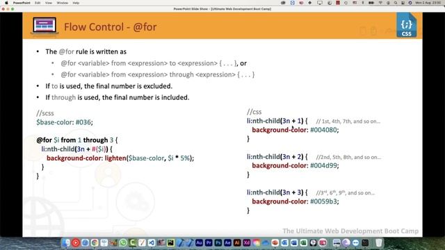 Sass Flow Control, Interpolation and Debugging - learn sass - 14/23