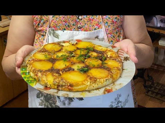 Омлет с картошкой на завтрак. Домашние рецепты