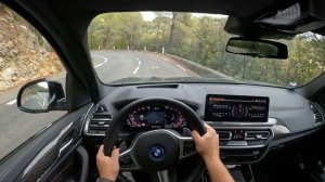 2022 BMW X3 30e 292HP FROZEN DEEP GREY || POV ASMR TEST DRIVE - DRIVENGER