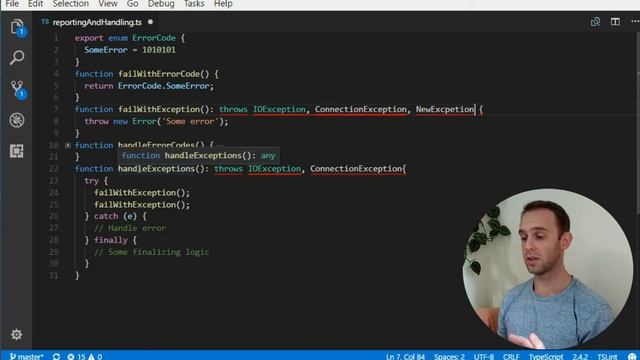 Error Handling - Reporting and Handling Errors