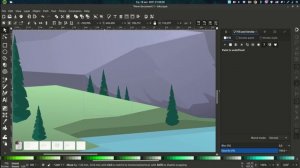Made with Inkscape (Speed Art): Mountains & Clouds